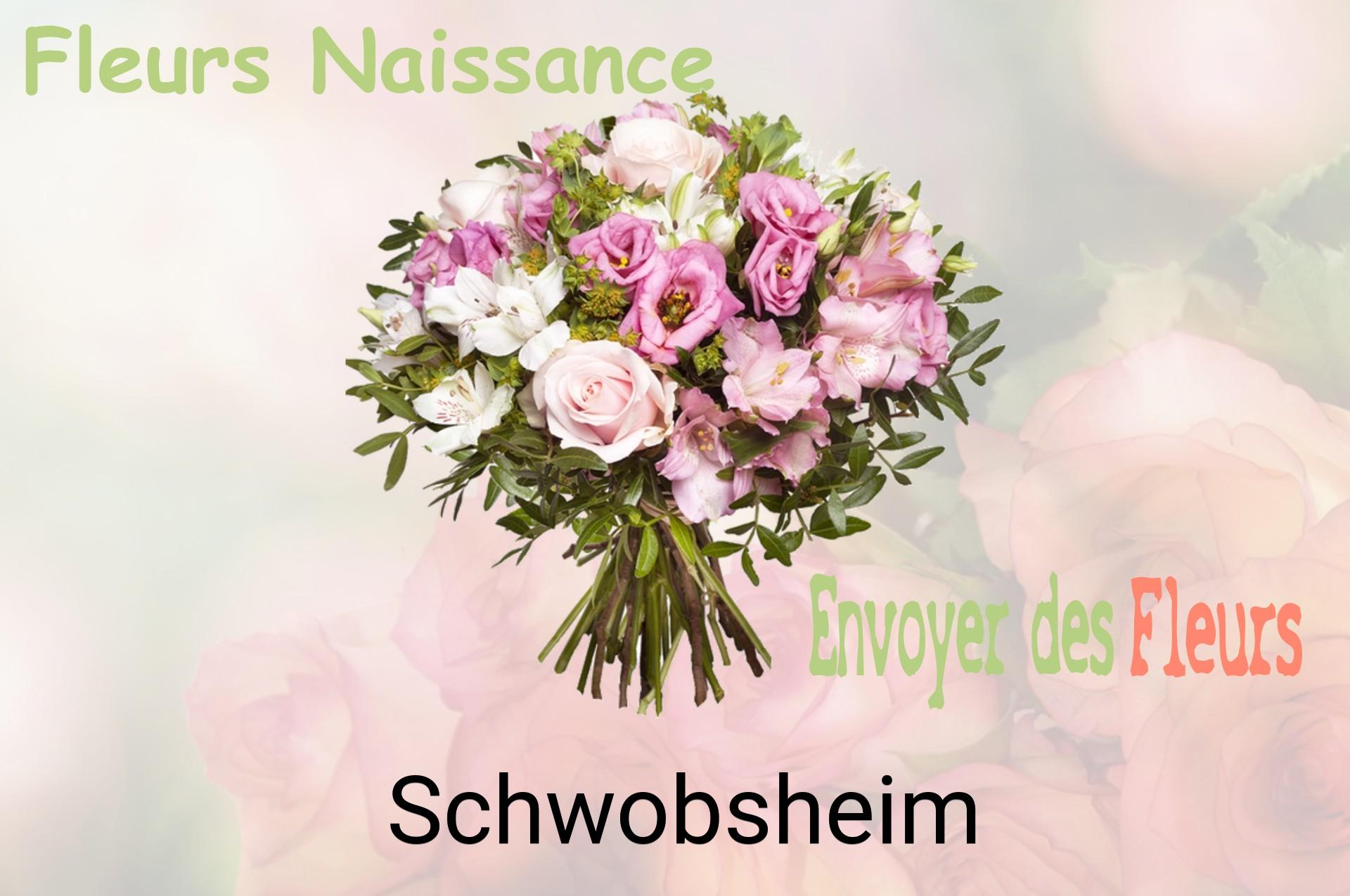 Bouquet de fleurs de naissance livré à Schwobsheim