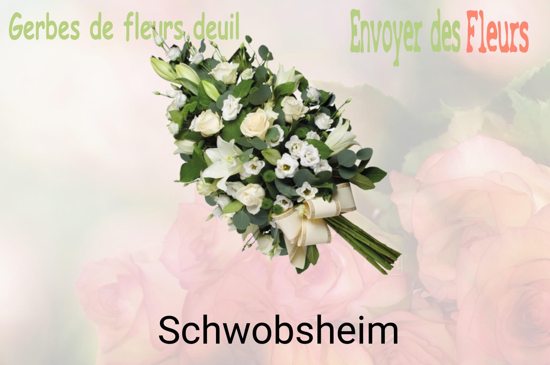 Gerbe de fleurs de deuil livrée à Schwobsheim